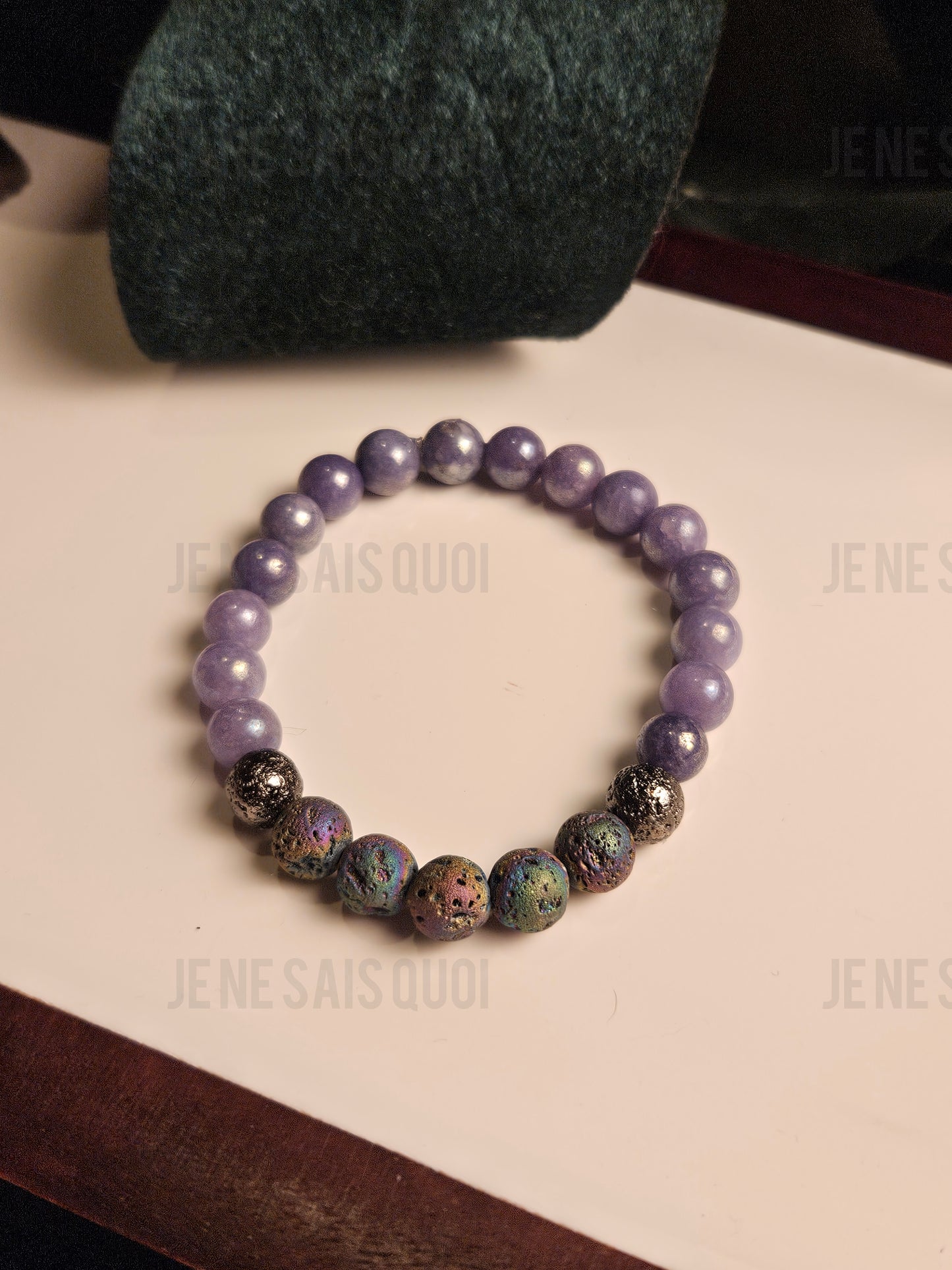 Magma Aura Lava and Lavender Angelite