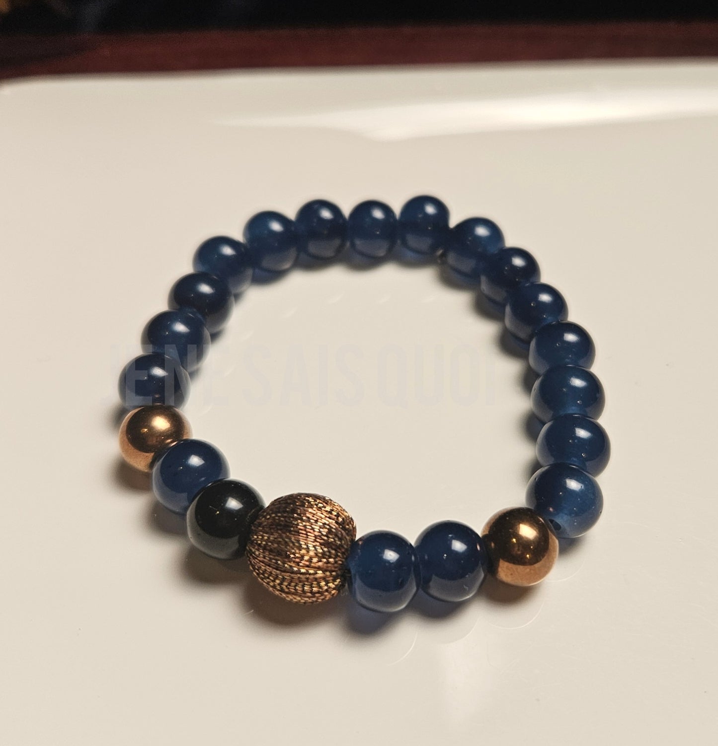 Luminous Grace- Limited Edition-Navy Glass Pearl