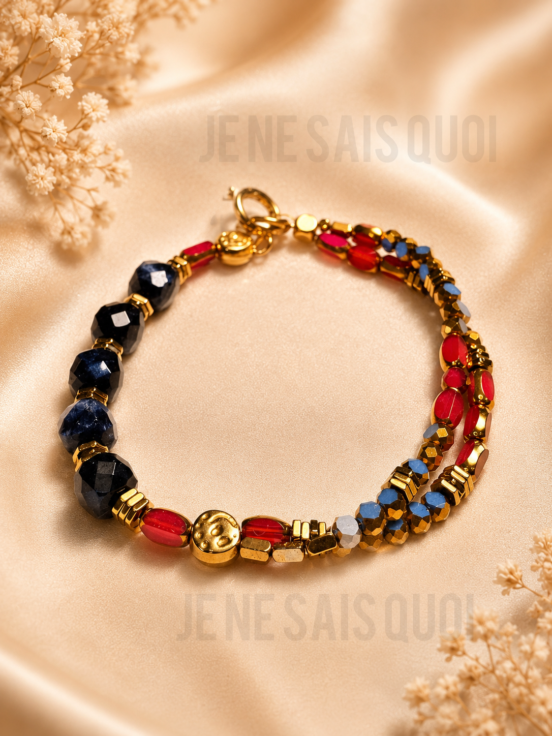 Black Tiger’s-Eye Multi-Strand Statement Bracelet