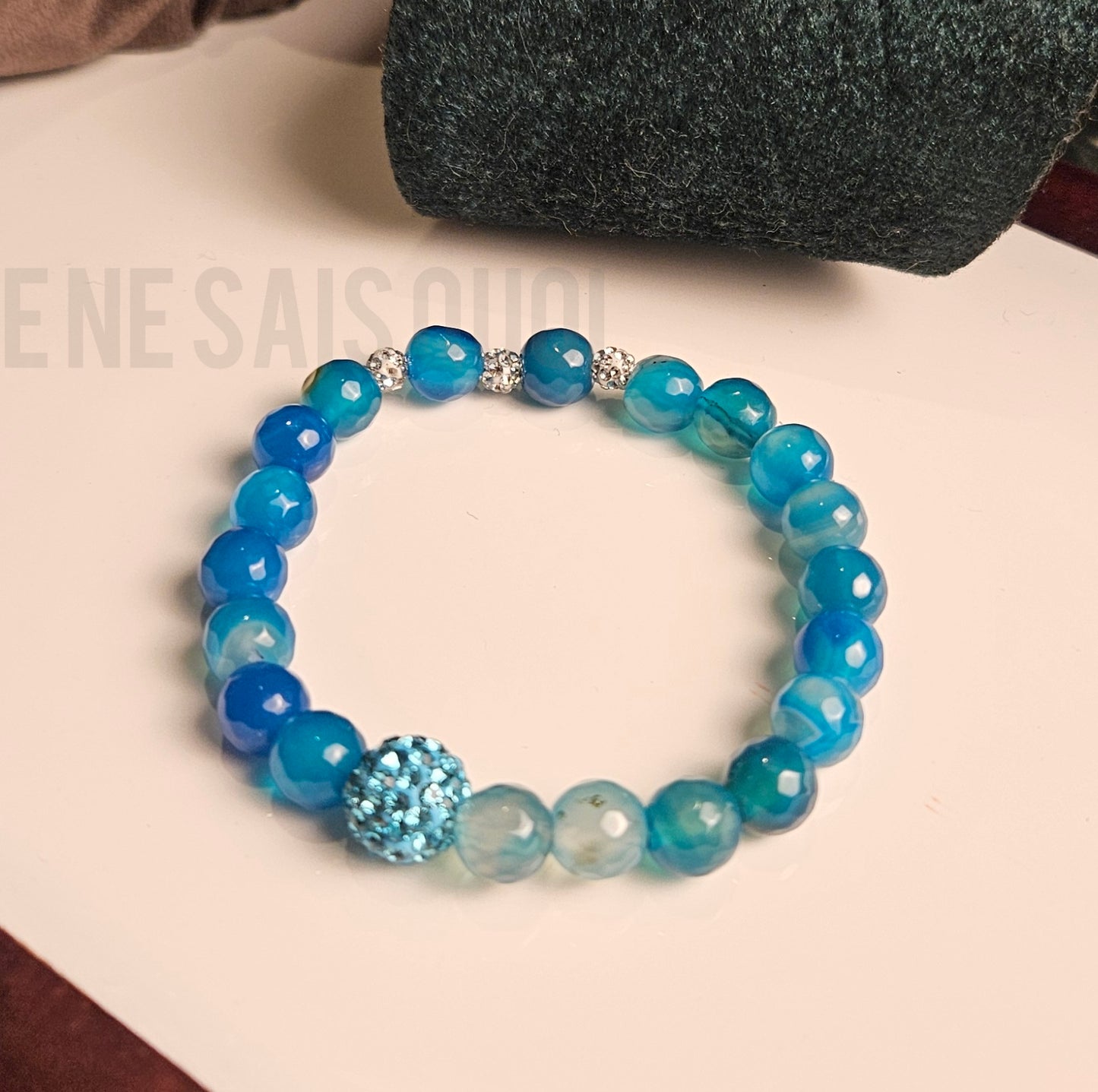 Euphoric Tranquility Faceted Blue Agate I