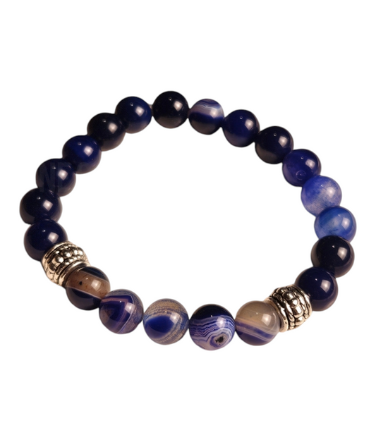 Éclipse Élégance Blue Banded Agate