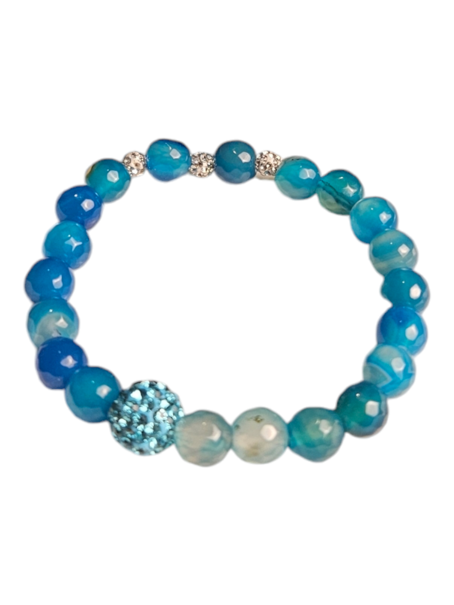 Euphoric Tranquility Faceted Blue Agate I