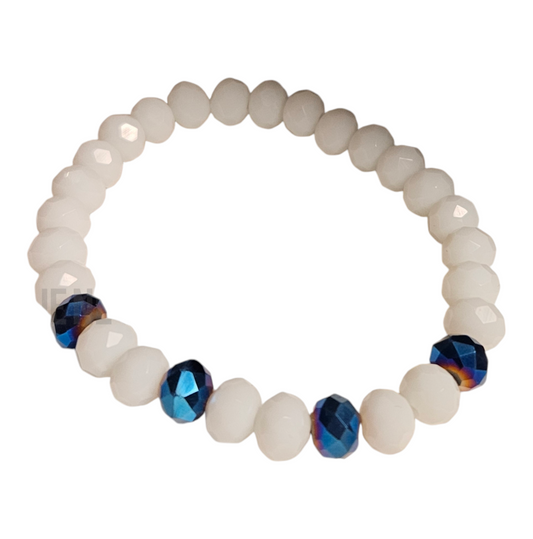 Euphoric Tranquility Rondelle White Crystal