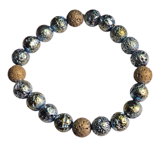 Magma Aura Metallic Blue Volcanic Lava I