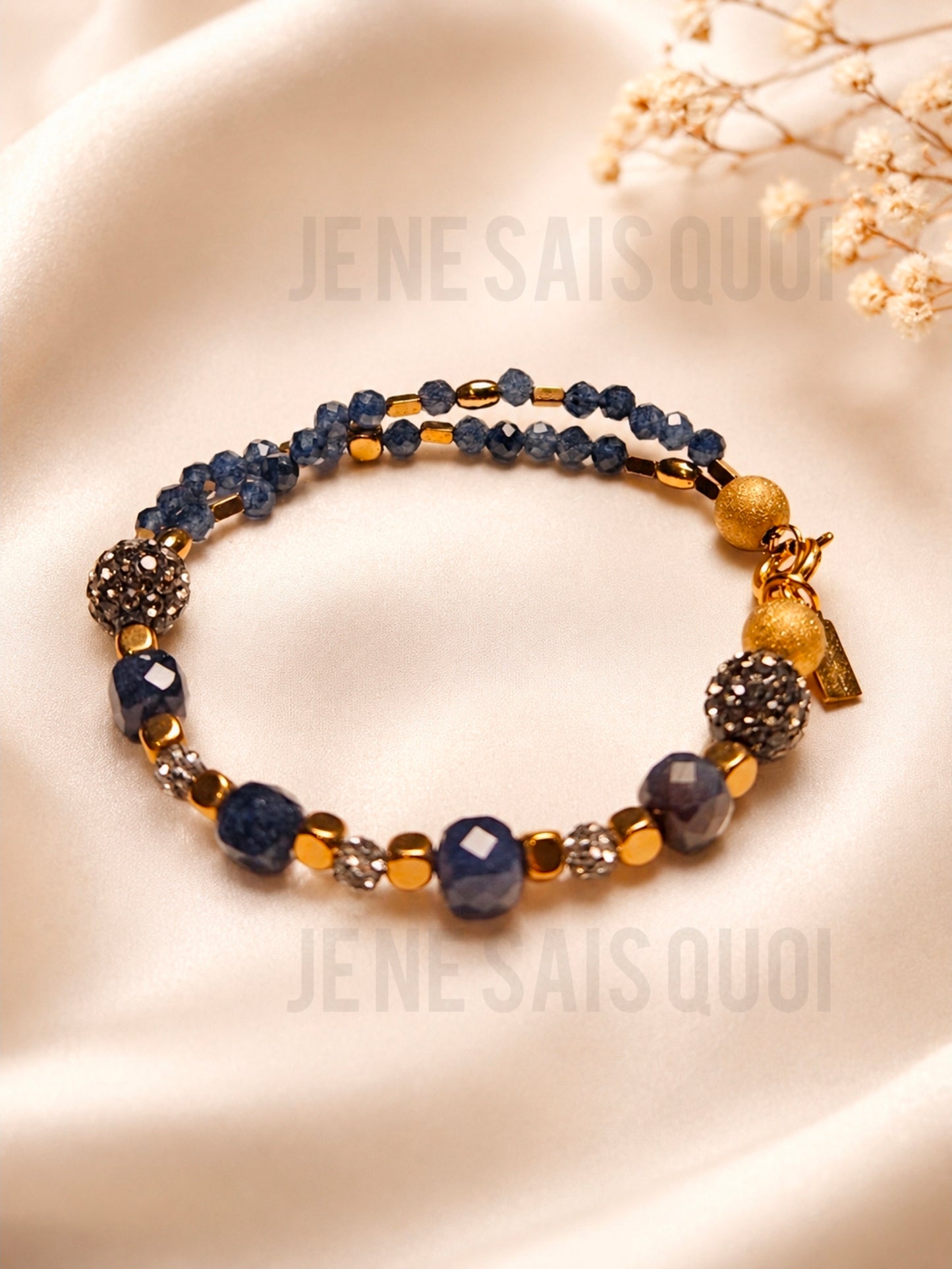 Sapphire Gemstone Multi-Strand Statement Bracelet