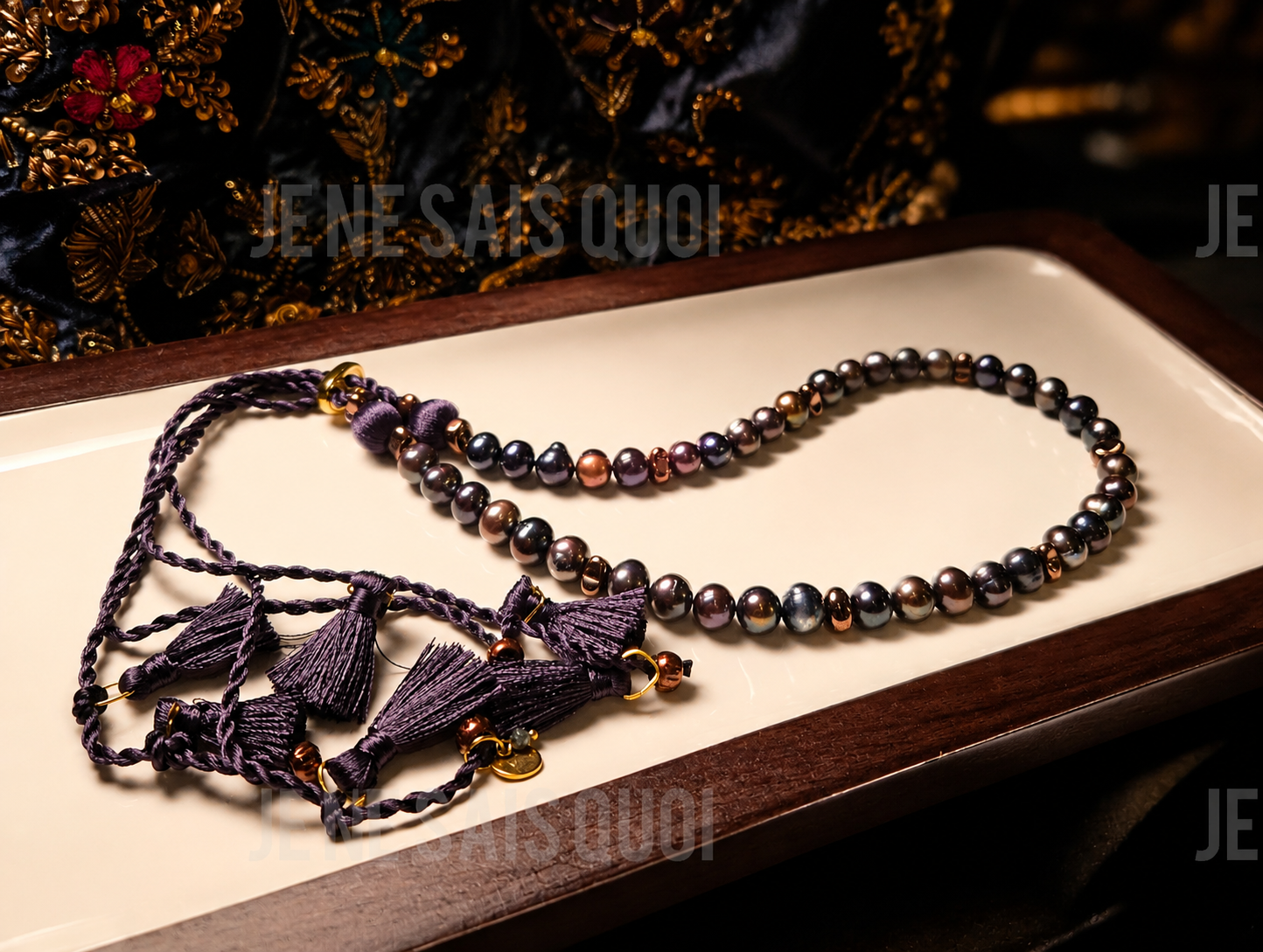 Freshwater Pearl & Silk Tassel Necklace